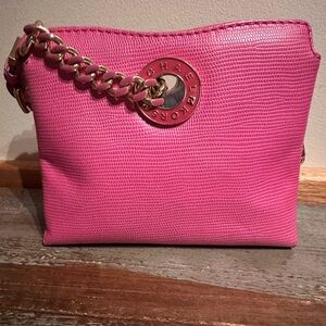Vintage Michael Kors evening bag fuchsia handbag mini small clutch gold chain